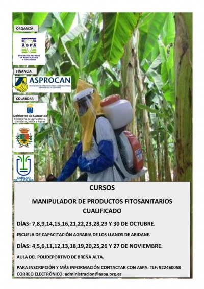CURSO DE MANIPULADOR DE PRODUCTOS FITOSANITARIOS CUALIFICADO